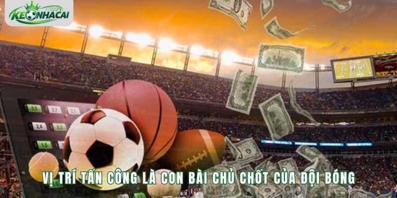 Vị trí tấn công là con bài chủ chốt của đội bóng